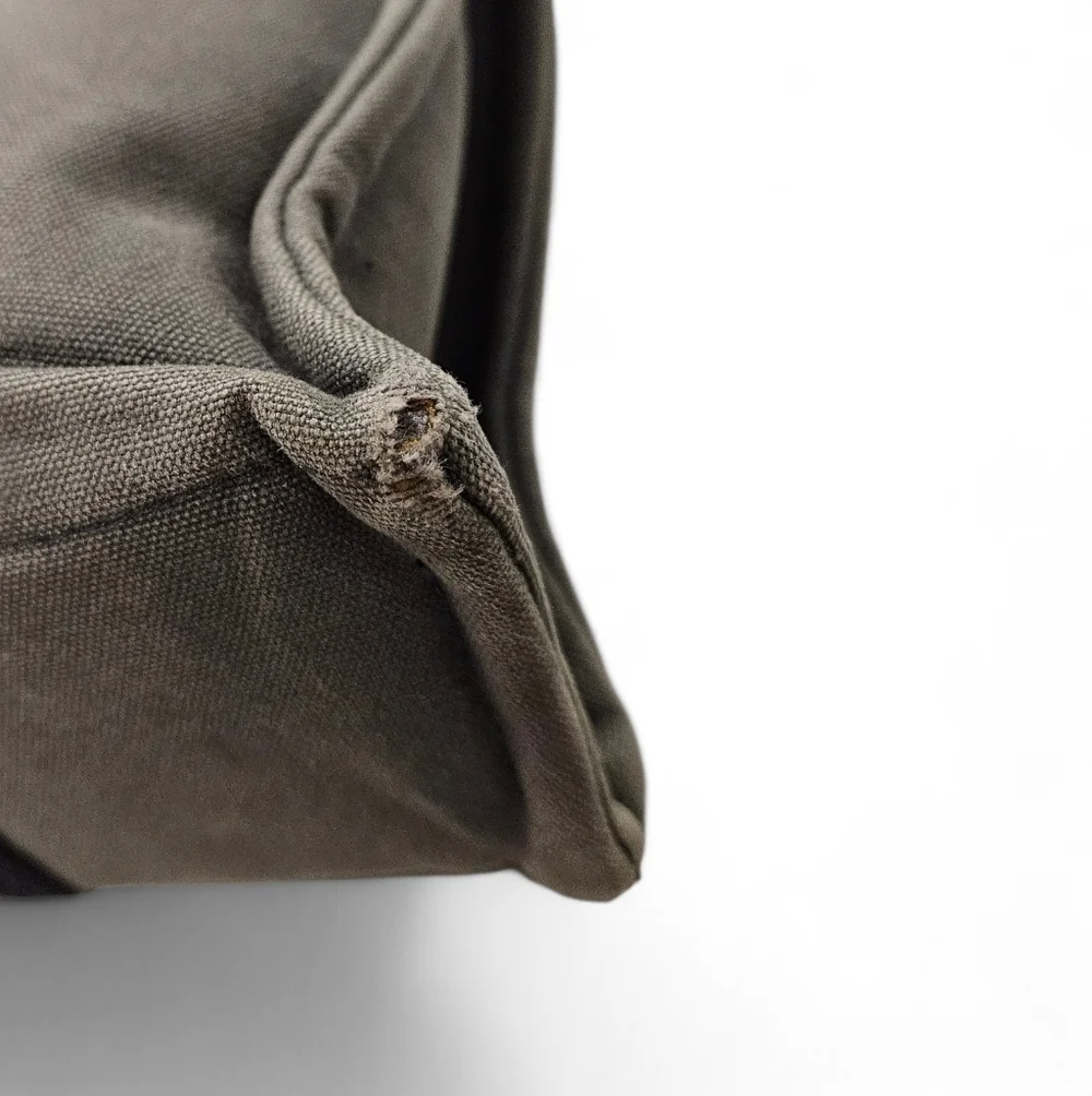 Hermes Fourre Tout PM Holdall Tote Bag In Gray And Black Cotton Canvas